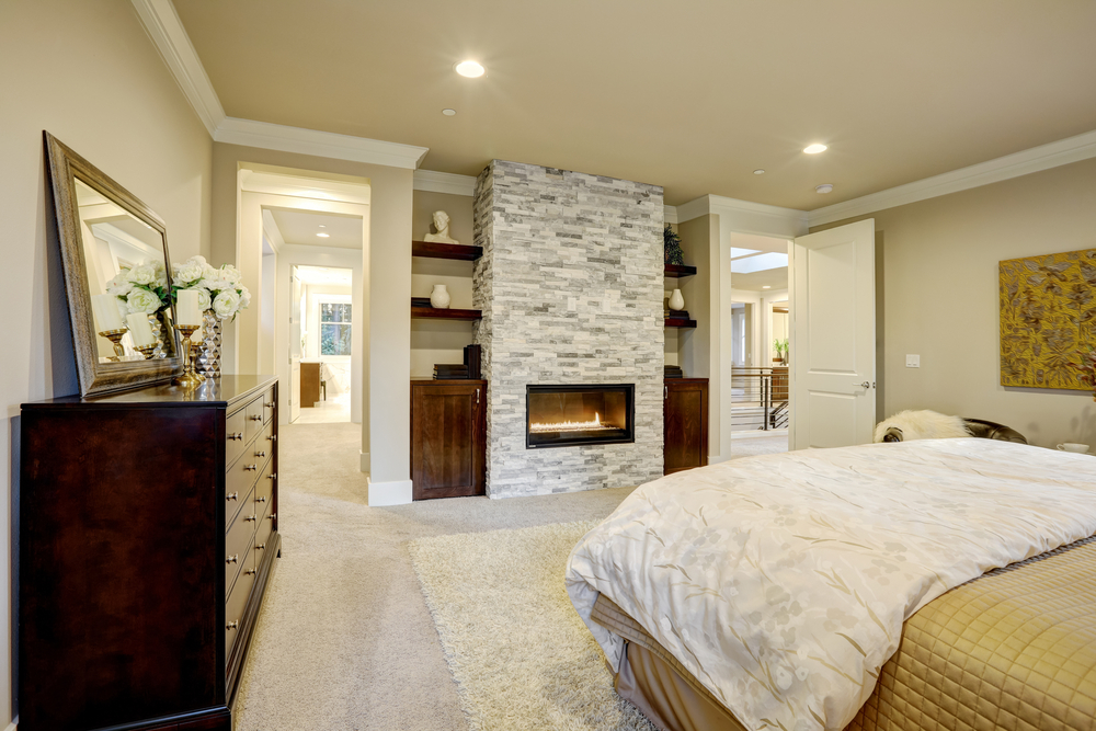 unique fireplace designs bedroom